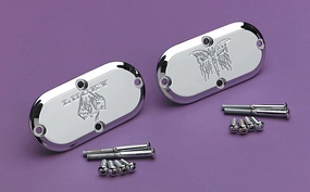 JOKER MACHINE Chrome Billet Inspection Cover - Lucky 7 American Vtwin 921016L 921016L