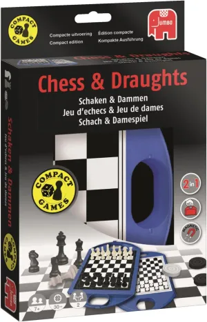 Jumbo 12763 Chess and Draughts Travel Edition Board Game