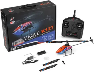 K127 4CH Single-Blade RC Helicopter with Air Pressure Altitude Hold & 6-Axis Gyro, Ideal Gift for Adults