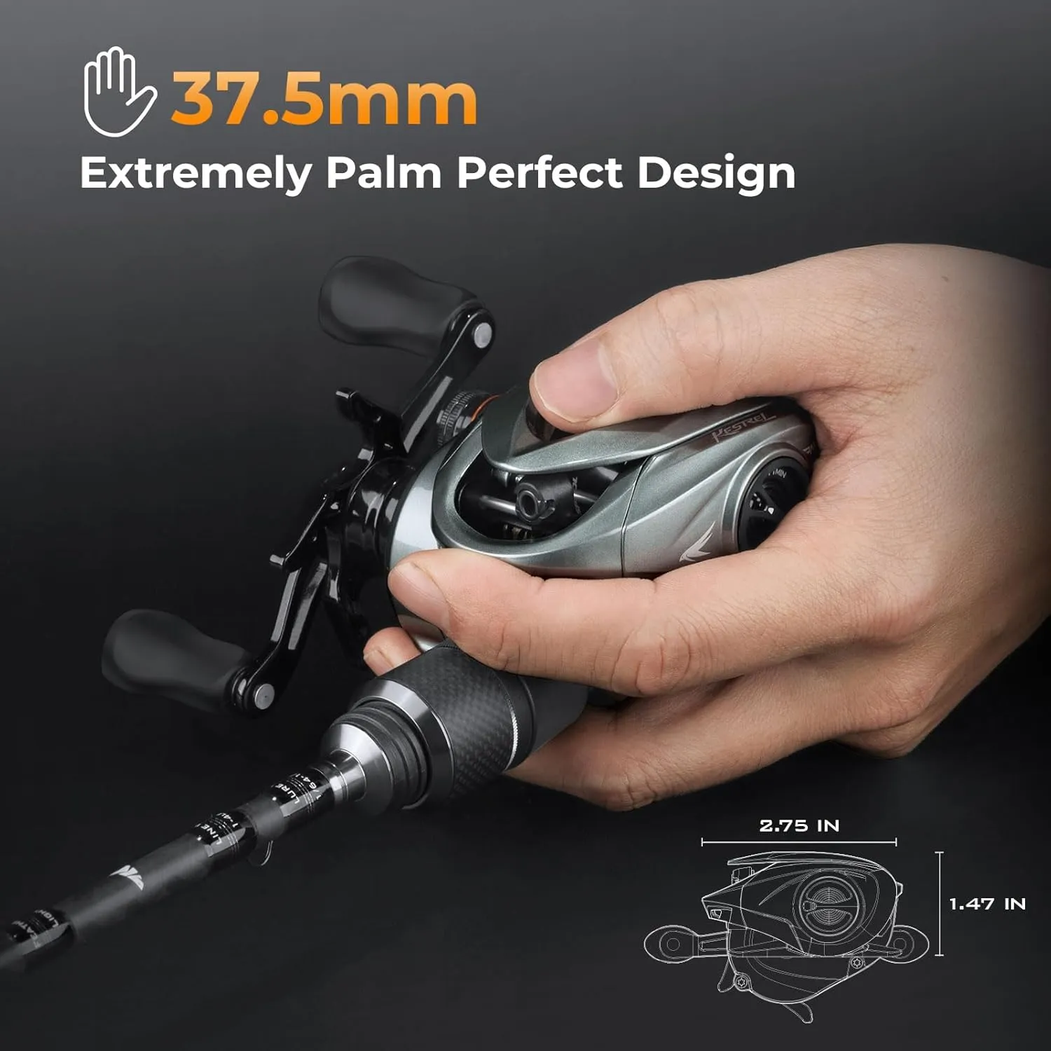 KastKing Kestrel Elite Baitcasting Fishing Reel, Finesse Baitcaster Lightest, Easily Cast Lures Down to 1/32 oz, 11 1 Double Shielded BB, Available in 8.4:1 and 7.5:1 Gear Ratios