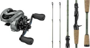KastKing Kestrel Finesse Baitcasting Reel Left Hand 7.5:1 & Spartacus II Casting Rod 7'6”