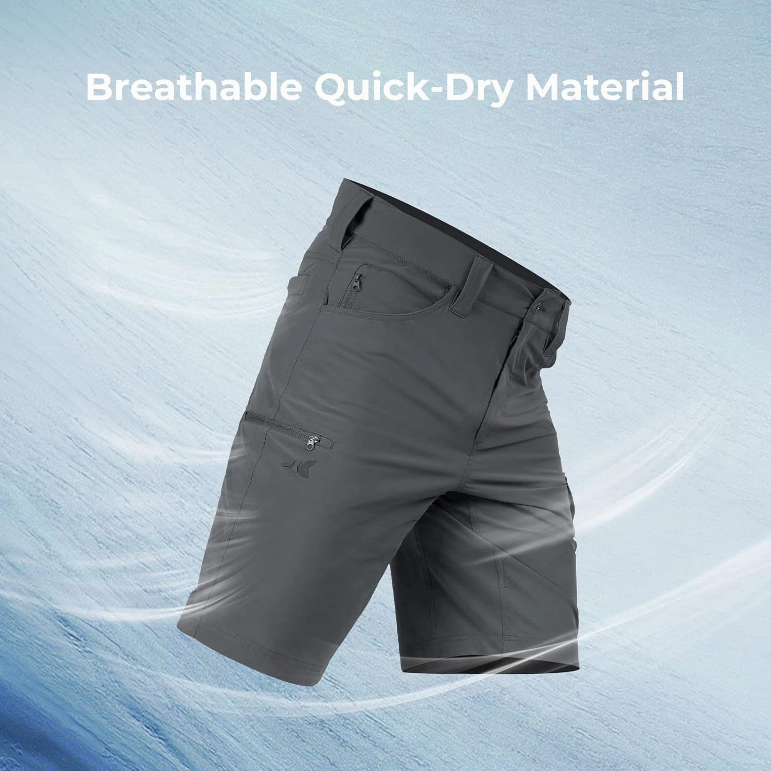 KastKing Men's Fishing Shorts, Hiking Shorts Quick Dry Comfortable UPF 50 , 7 Pockets, Shorts for Men, 10.5" Inseam