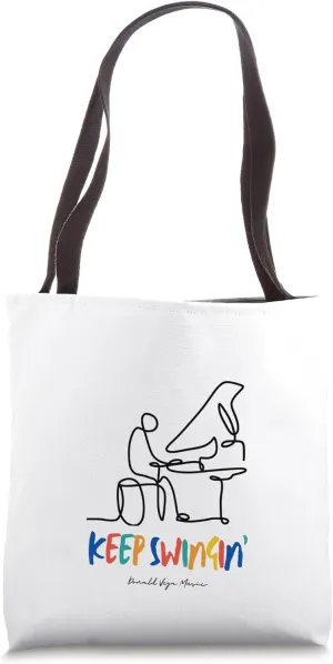 Keep Swingin' Jazz Piano Player Tote Bag