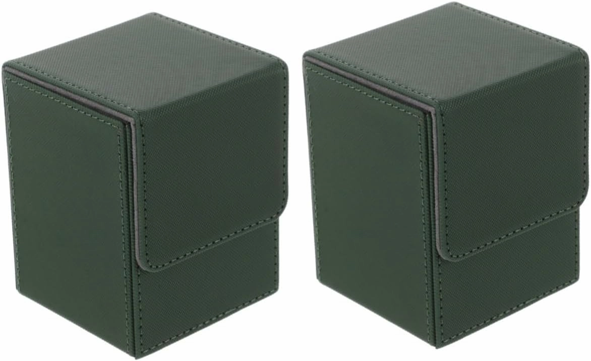 KESYOO 2pcs Games Cards Pu Holder Case Compact Storage Box for Home Lightweight Design for Easy Carrying Magnetic Closure