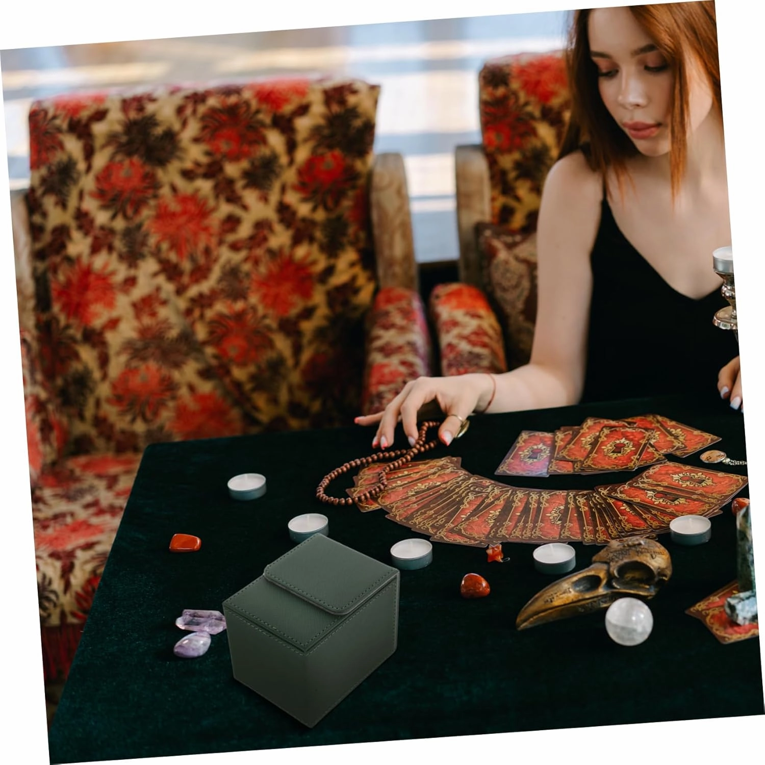KESYOO 2pcs Games Cards Pu Holder Case Compact Storage Box for Home Lightweight Design for Easy Carrying Magnetic Closure