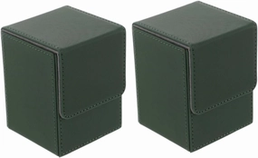 KESYOO 2pcs Games Cards Pu Holder Case Compact Storage Box for Home Lightweight Design for Easy Carrying Magnetic Closure