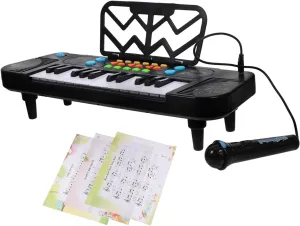 Key Electronic Piano with Microphone Music Instrument for Early Learning Interactive Fun Design Present for Boys and Educational Play