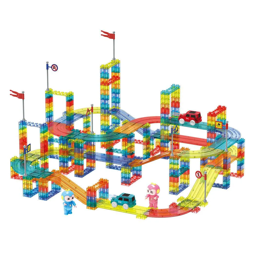 Kids Magnetic Tiles Blocks Railcar Building Educational Toys Children Gift Play