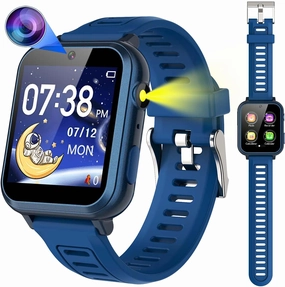 Kids Smart Watches Boys with 24 Games,Camera Music Player Pedometer Alarm Clock 12/24,Kids Watch Toys for 3-12 Years Old