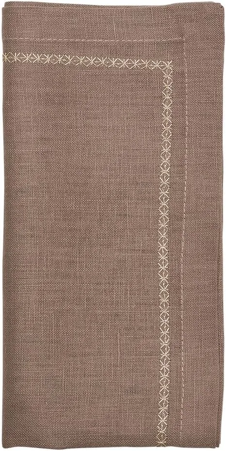 Kim Seybert Classic Napkin in Taupe, Set of 4