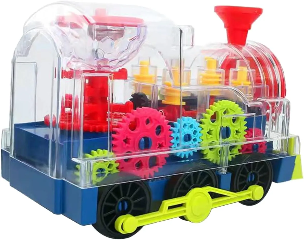 Kisangel Omnidirectional Electrical Simulation Train Toy for Boy Girl Wheels Safe Design and Interactive Fun for Boys and Girls Battery Not Included