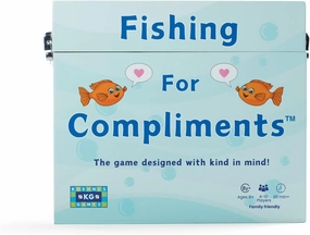 Koehne's Games Fishing for Compliments: Positive Icebreaker Board Game for Family Game Night – Magnetic Fishing Party Game for Kids & Adults, Card Game for Meaningful Connections, Ages 8 