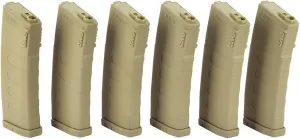 KWA Airsoft Mid-Cap 120 Rounds Polymer Magazine Dark Earth (6 Pack)