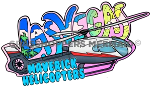 Las Vegas Text with Helicopter