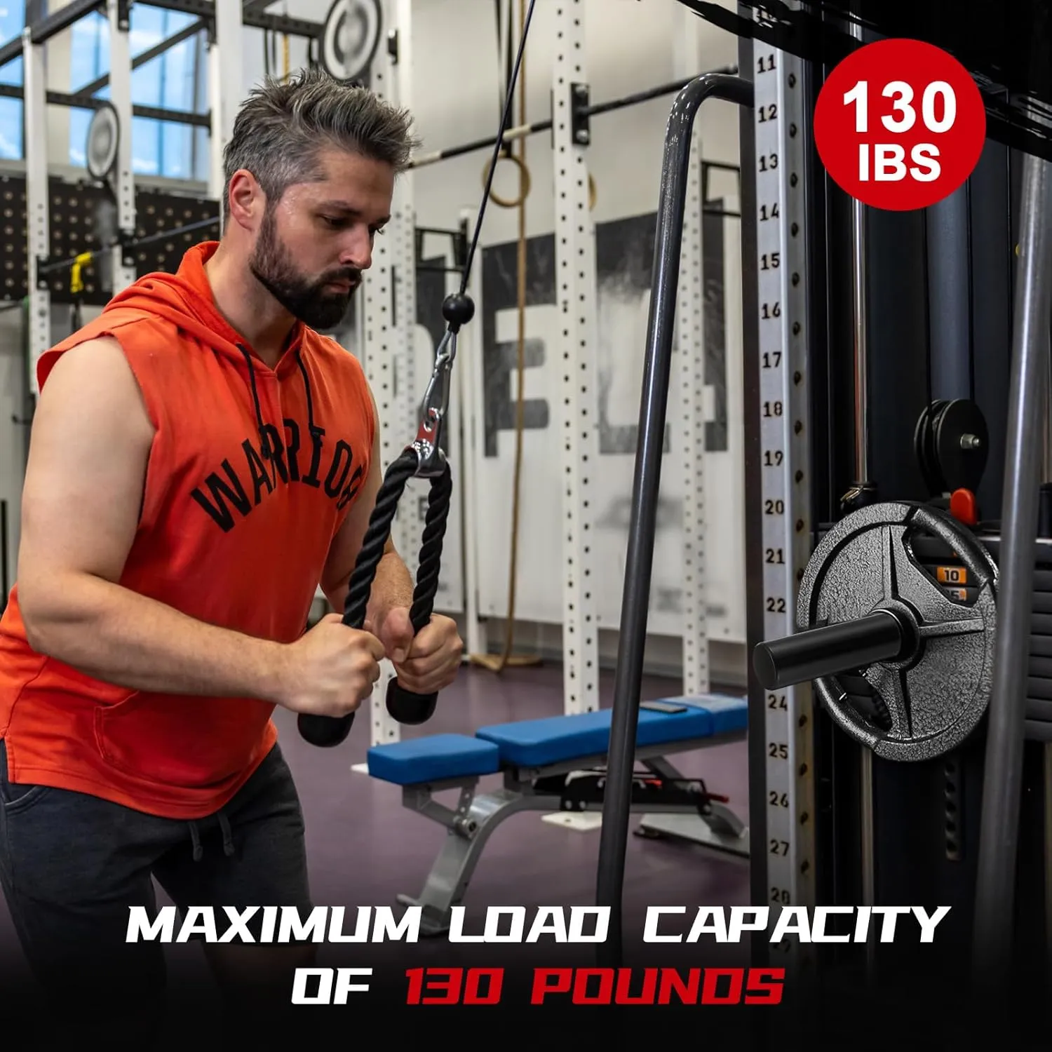 Lasnten Gym Pin Extender 10 mm Weight Stack Extender for Cable Machine Gym Pin for 2" Weight Plates That Have a 2"(50.8mm) Hole