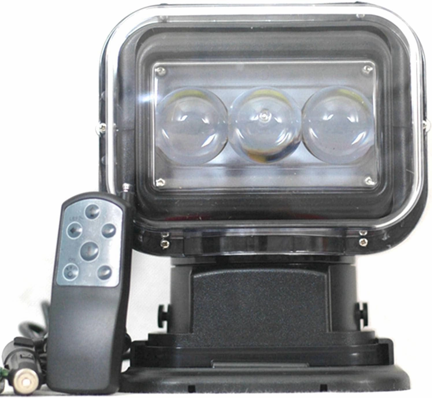 Led Light Bar 60W 4800LM 360° LED Searchlight with Remote Control Outdoor Led Work Light for SUV Off-Road Trucks Boat Home Security Farm Field Protection Emergency Lighting