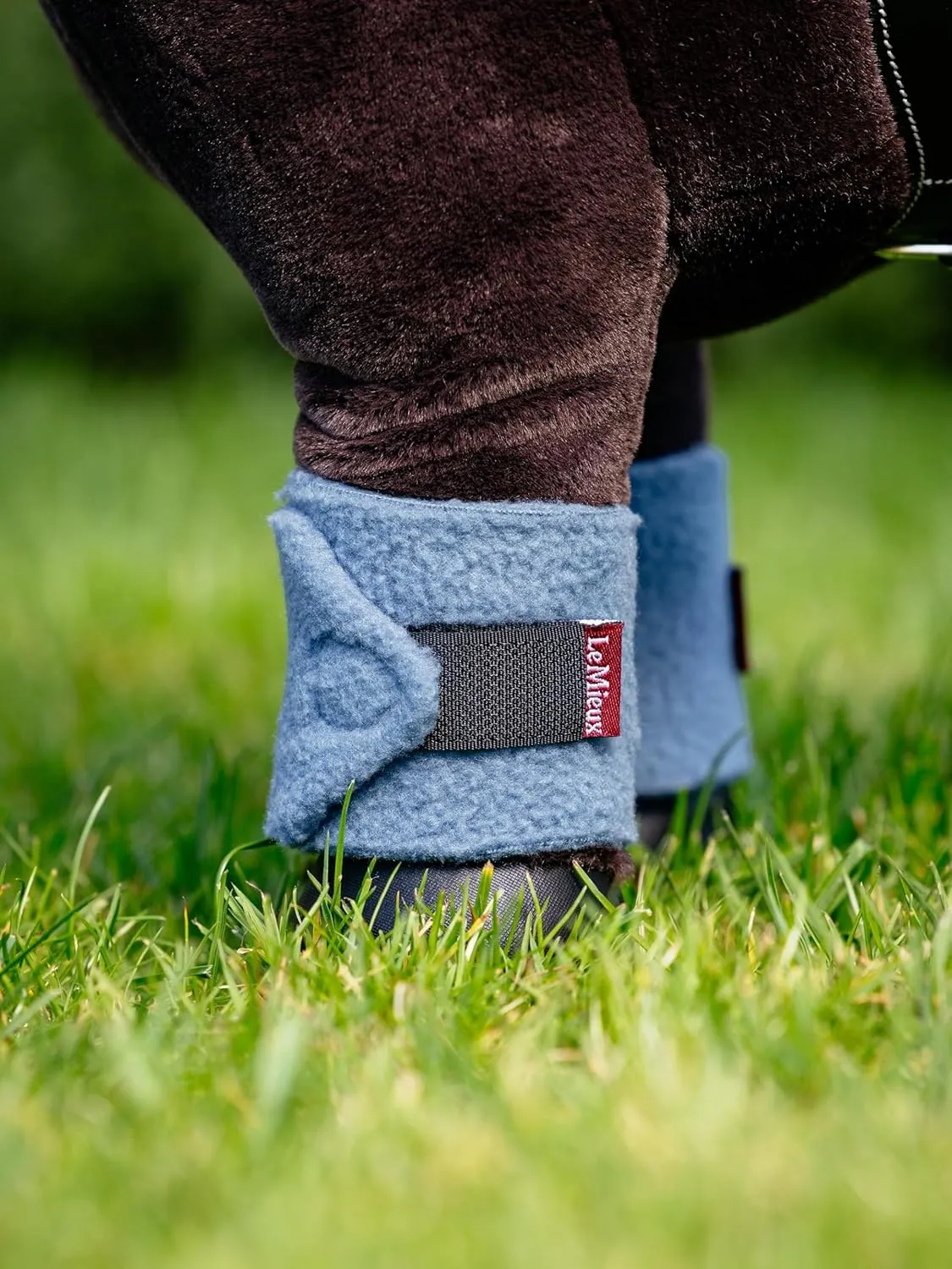 LeMieux Toy Pony Bandages for Toy Pony - Fleece - Simple Fastening - Suitable for Ages 3 Years   - Ice Blue