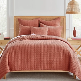 Levtex Home - Mills Waffle - Full/Queen Quilt Set - Adobe Cotton Waffle - Quilt Size (88 x 92in.), Sham Size (26 x 20in.)