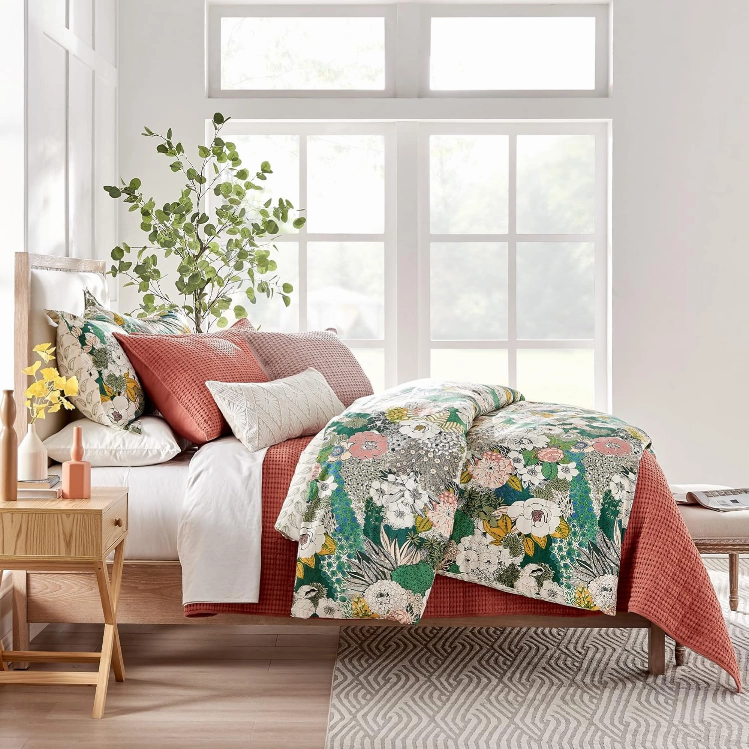 Levtex Home - Mills Waffle - Full/Queen Quilt Set - Adobe Cotton Waffle - Quilt Size (88 x 92in.), Sham Size (26 x 20in.)