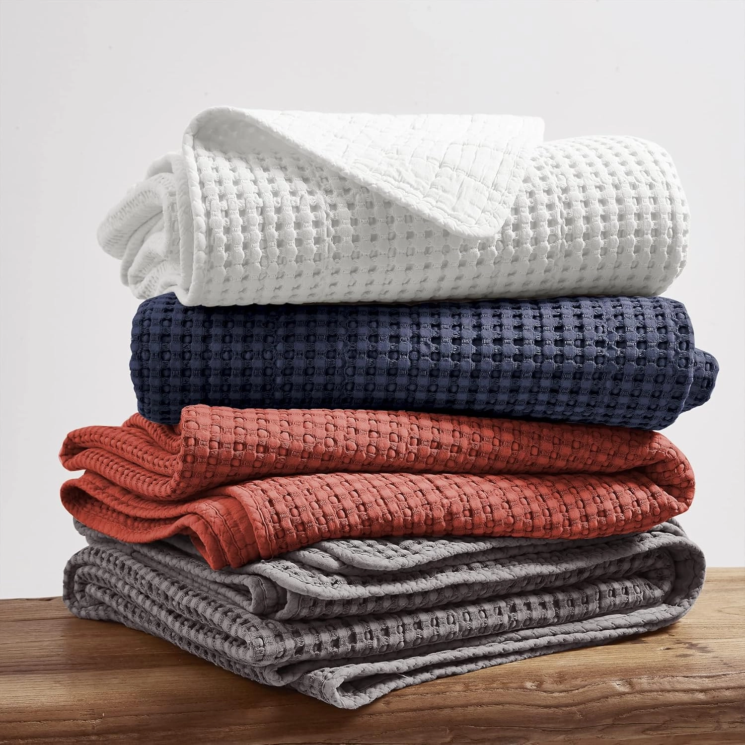 Levtex Home - Mills Waffle - Full/Queen Quilt Set - Adobe Cotton Waffle - Quilt Size (88 x 92in.), Sham Size (26 x 20in.)