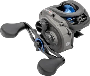 Lew’s American Hero Baitcast Fishing Reel, 4 1 Bearings, 7.5:1 Gear Ratio, Graphite Frame, Speed Gears, Magnetic Control System, Gray/Black/Blue