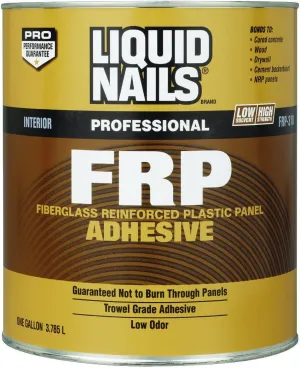 Liquid Nails FRP Fiberglass Reinforced Plastic Panel High Strength Acrylic Latex Adhesive 1 gal.
