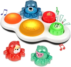 Litand Baby Drum for Boys & Girls, Light Up Infant Tummy Time Toys for Toddlers Age 1 2 3, Baby Toys 0-6-12 Months