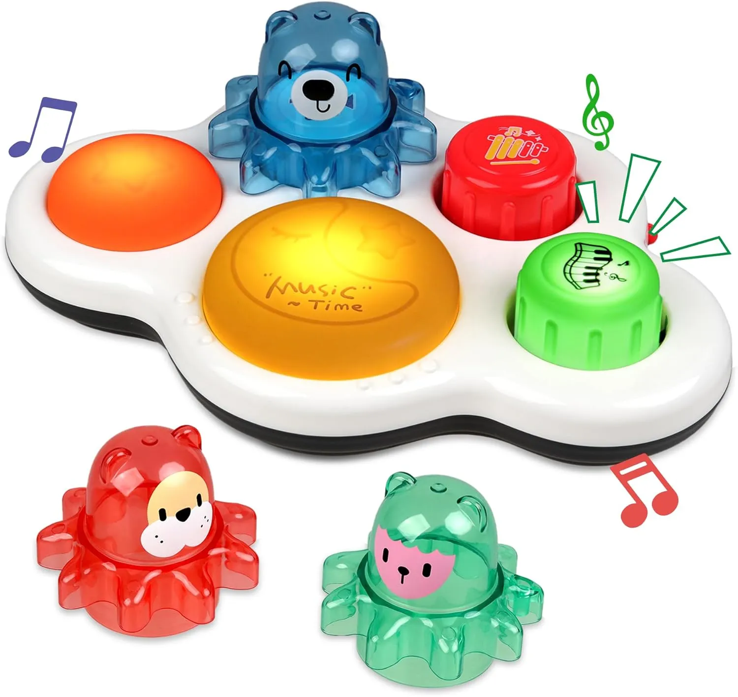 Litand Baby Drum for Boys & Girls, Light Up Infant Tummy Time Toys for Toddlers Age 1 2 3, Baby Toys 0-6-12 Months