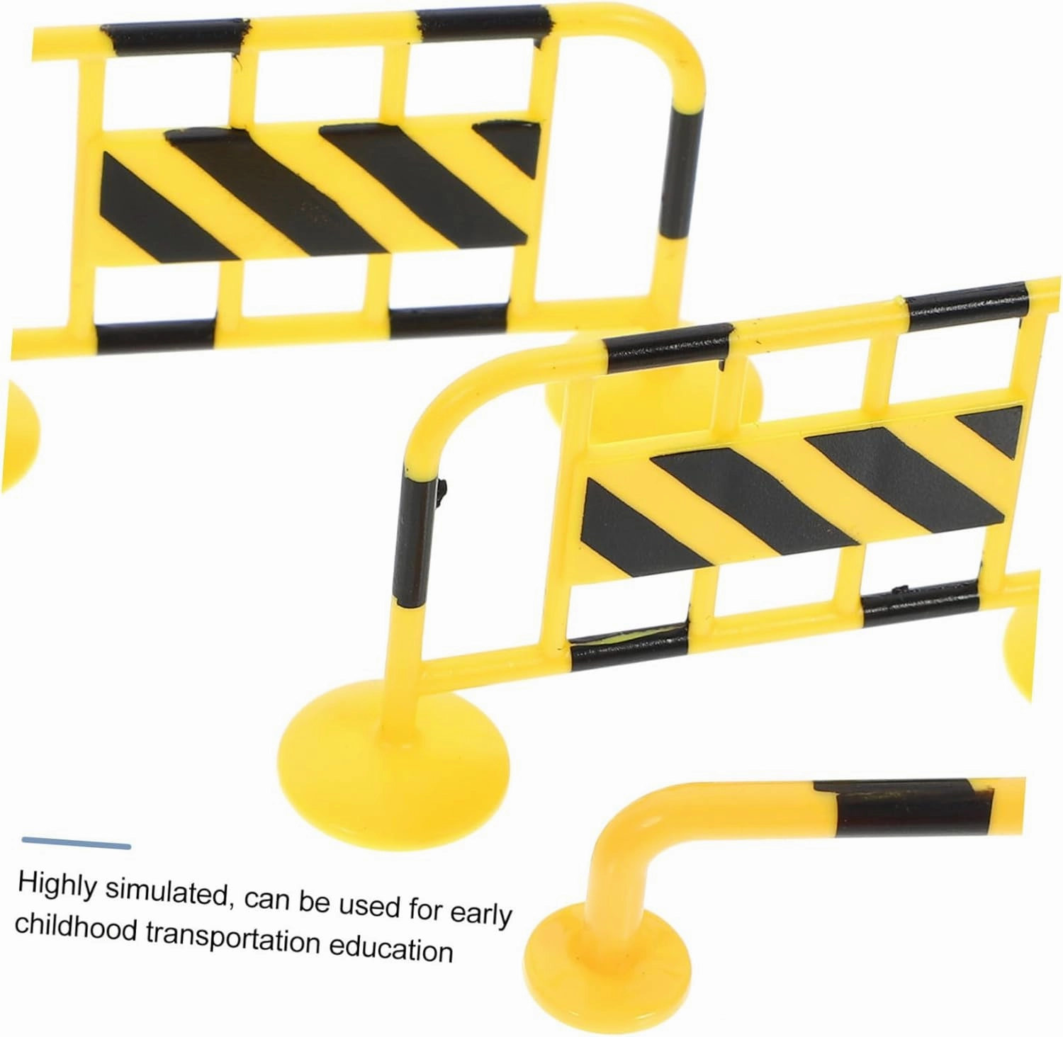 Lurrose 5sets Miniature Traffic Sign for Boys and Girls Educational Road Block Signs Toy School Teaching Traffic Safety Awareness Interactive Play Cars Construction Toys