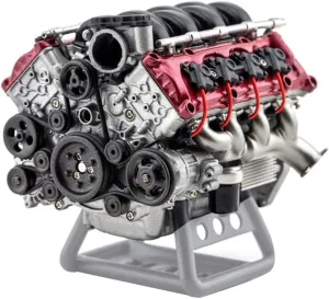 MAD Dynamic V8 Internal Combustion Engine Model for AX90104 SCX10II Capra VS4-10 Pro/Ultra Model Car Vehicle, Assembly Exquisite Collection Toy, KIT Version (Without Bracket) 6.4 x 6 x 5.5cm