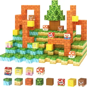 Magnet Cube Toys, Building Magnetic Cube Set, Magnetic Building Blocks for Toddlers, Strong Magnet, STEM Sensory Educational Toy Gift for Kids Boys & Girls Ages 3 4 5 6 7 8