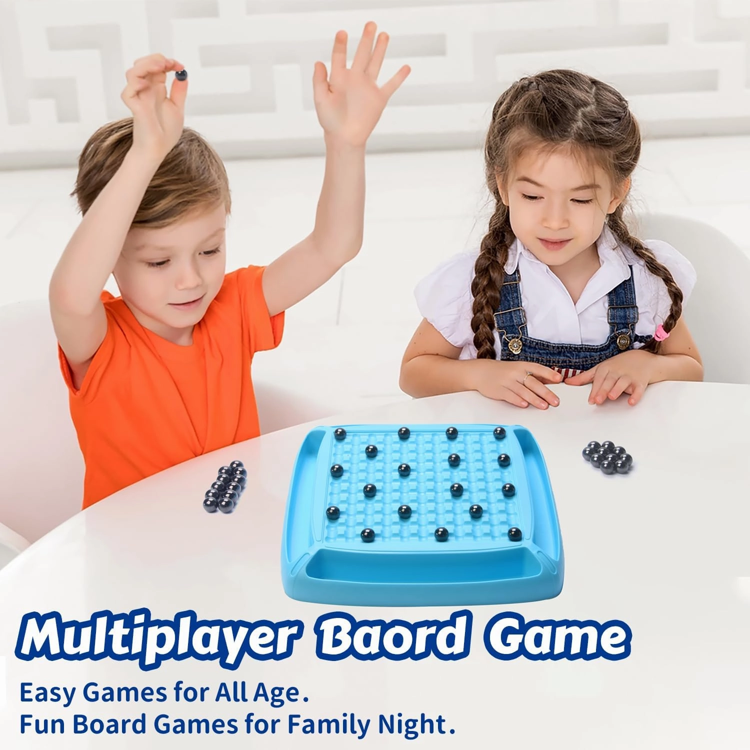 Magnet Chess Game, Magnetic Game Chess Set Ideal for Family and Friend Games Night 2-4 Players (Cyan)
