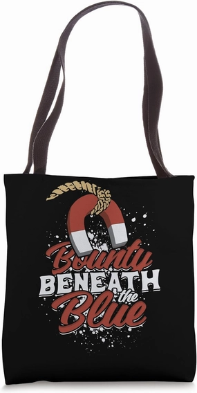 Magnet Fishing Metal Fishing Bounty Beneath The Blue Tote Bag