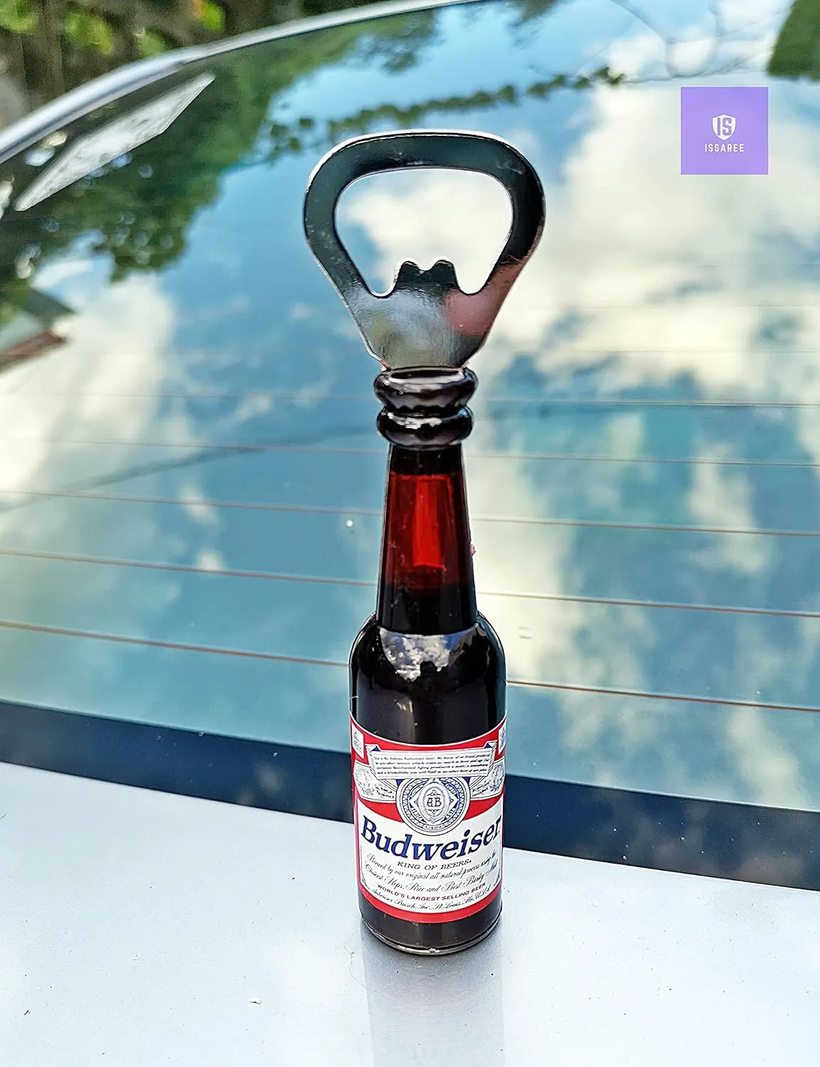 Magnetic Beer Bottle Opener Figure Beer Bottle Bar Refrigerator Decor Unique Birthday Gifts Collection (Budweiser)