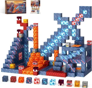 Magnetic Blocks 100 Pcs Building Toys Gifts Construction Toys for 3 4 5 6 7 8 Year Old Boys & Girls, STEM Montessori Sensory Creative Kids Toys