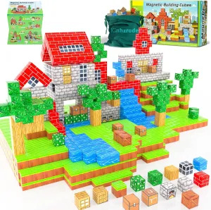 Magnetic Blocks - 100PCS Toy Build Set, Magnetic Building Blocks STEM Sensory Toys, Creative Kids Gift for 3  Year Old Boys Girls (City)