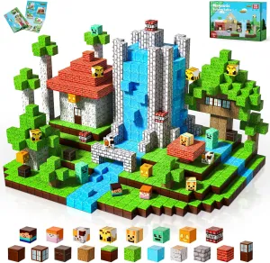Magnetic Blocks-150PCS Magnetic Building Blocks, Magnetic Tiles Kids Build Magnetic Cubes Constructions Toys 2025 Upgraded STEM Game Outdoor Toys, Christmas Birthday Gifts for Boys & Girls Ages 3 