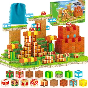 Magnetic Building Blocks for Kids 3  Year Old, Toys for Boys & Girls Ages 3-5 6-8 8-12. STEM Learning, Montessori, Fidget, Sensory Cubes, Magnet Tiles Block Gifts for Toddler
