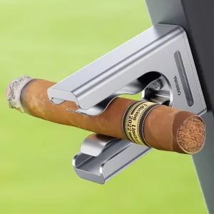 Magnetic Cigar Holder - Ultimate Golf Accessory for Cigar Lovers, Sturdy Aluminum Alloy & Stainless Steel, Fits Golf Carts, Beach Chairs, Fishing Rods - Secure Magnetic Grip, Hook & Loop Strap