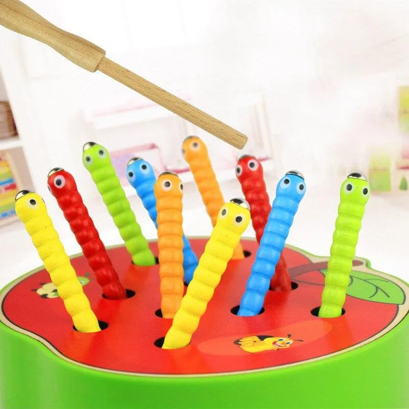 Magnetic Fishing Fun - Worm Game For Children