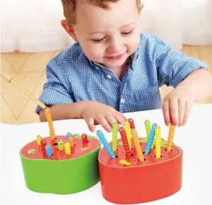 Magnetic Fishing Fun - Worm Game For Children