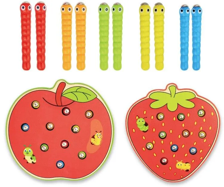 Magnetic Fishing Fun - Worm Game For Children
