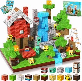 Magnetic Blocks-100PCS Magnetic Building Blocks, Magnetic Tiles Kids Build Cubes 2024 Upgraded STEM Game Toys, Christmas Birthday Gifts for Boys & Girls Ages 3 