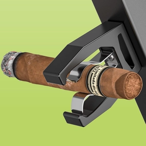 Magnetic Cigar Holder with Secure Grip & Hook & Loop Strap - Ultimate Golf Accessory for Cigar Lovers, Sturdy Aluminum Alloy & Stainless Steel, Fits Golf Carts, Beach Chairs, Fishing Rods