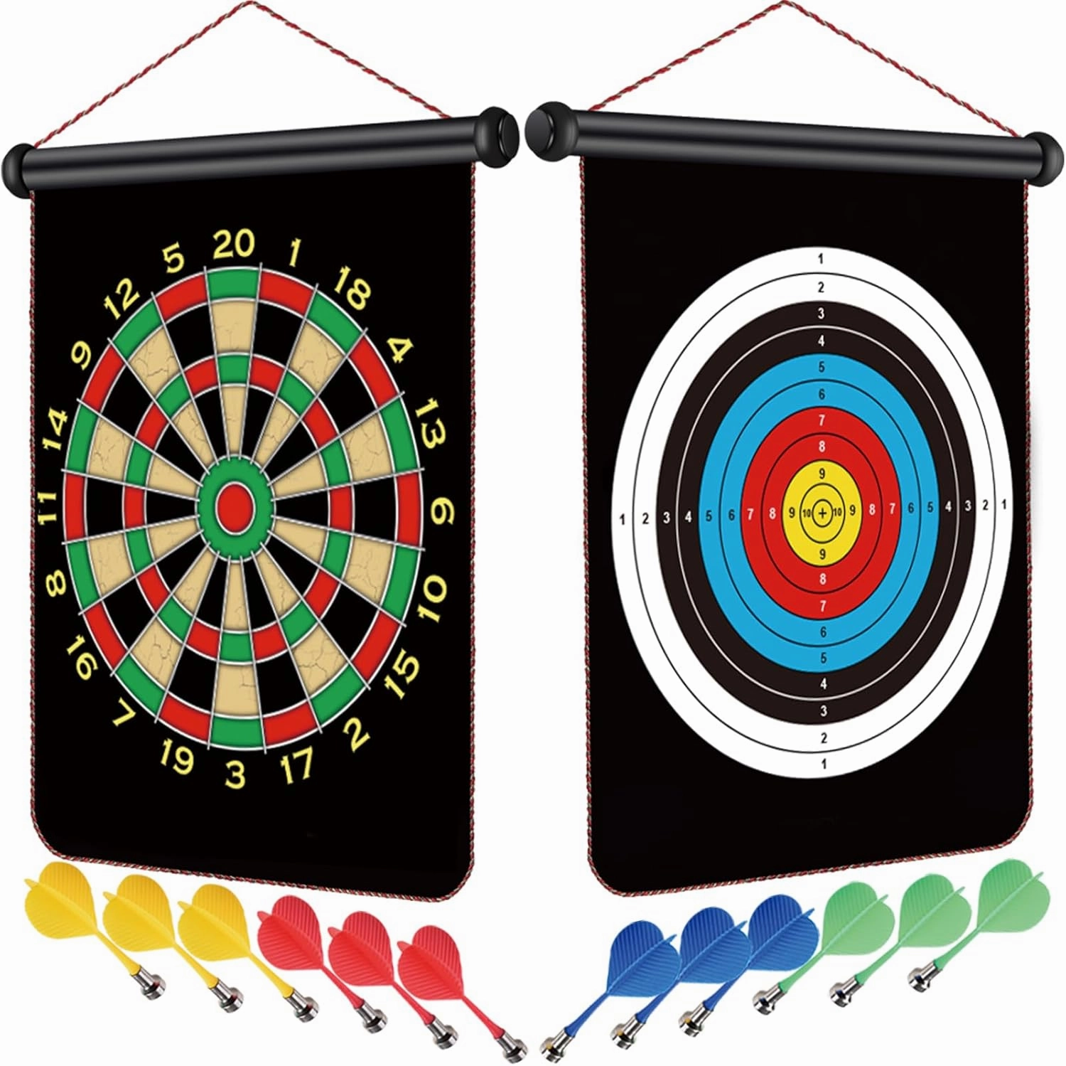 Magnetic Dart Board for Kids, Fun Toys Gifts for Boys 8 9 10 11 12 13 14 Years Old Teen Birthday Valentine Eater Christmas Stocking Stuffers Indoor Room Games, Magnet Dartboard Sets Double Sided