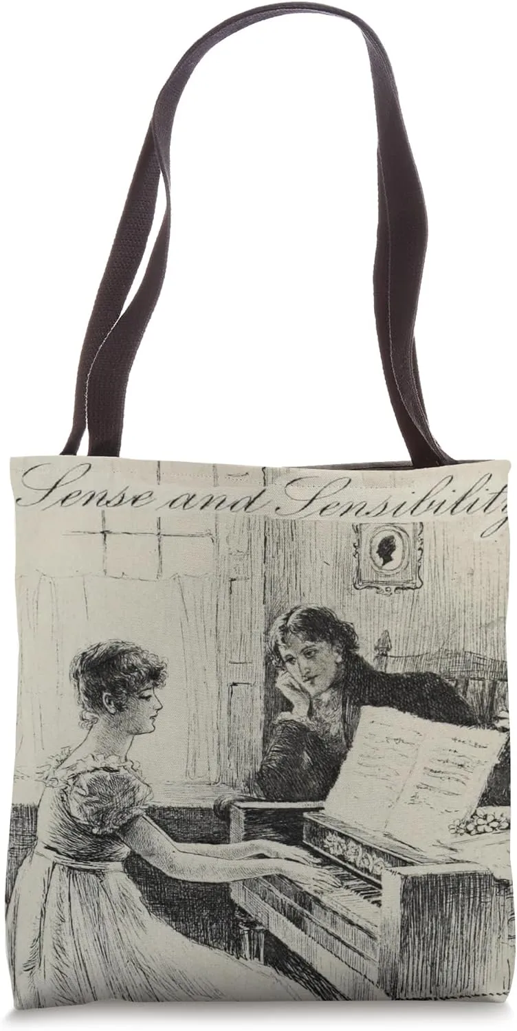 Marianne Dashwood Playing Piano for Colonel Brandon Tote Bag