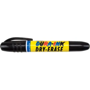 Markal 96571 Dura-Ink Dry Erase Ink Marker with 1/8" Bullet Tip, Black (Pack of 12)