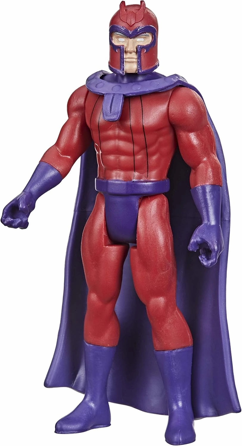 Marvel Hasbro Legends Series 3.75-inch Retro 375 Collection Magneto Action Figure Toy, Red