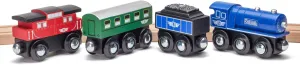 Maxim Passenger Train with 2 Train Cars and 1 Caboose
