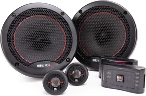 MB Quart RS1-216 Reference Car Speakers (Black, Pair) – 6.5 Inch Coaxial Speaker System, 220 Watt, 2-Way Car Audio, 4 OHMS (Grills Included)